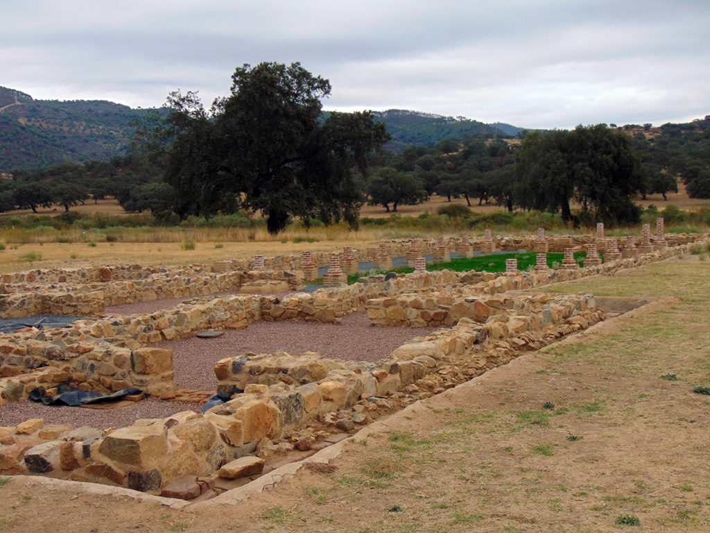 Yacimiento romano de Turóbriga (Aroche, Huelva). Detalle de una Domus (Casa)