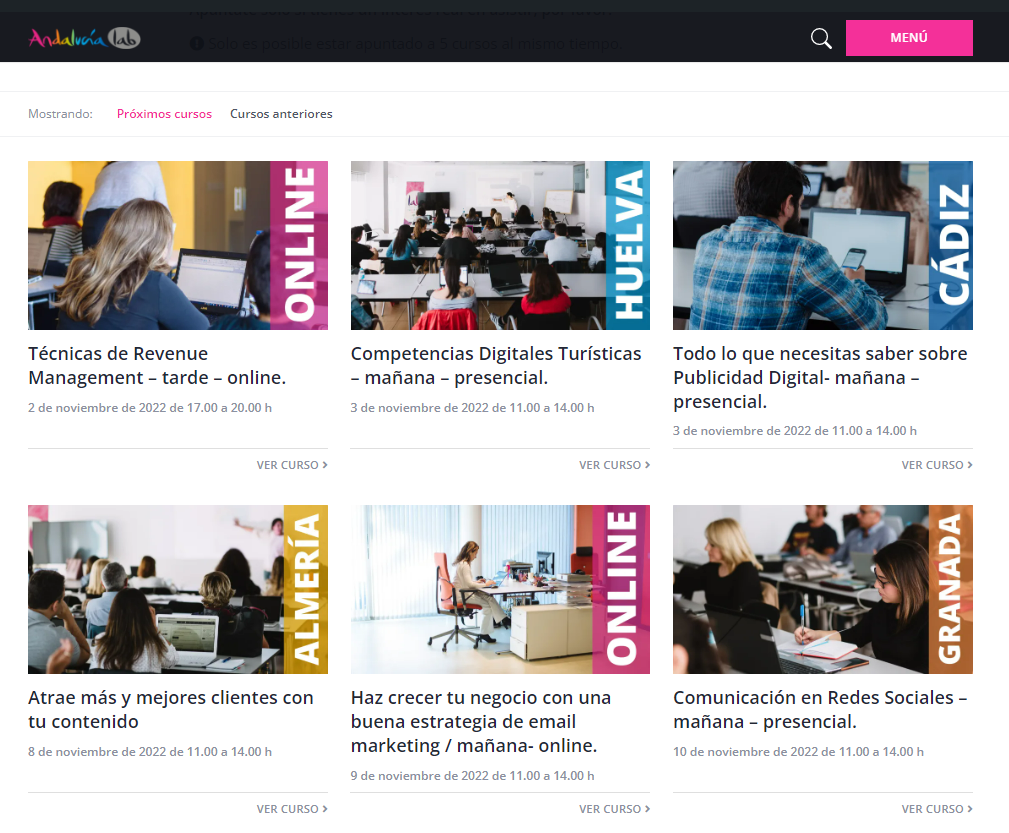 Cursos y talleres turísticos andalucia lab