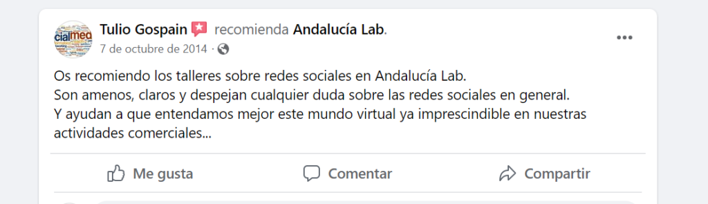 opinion cursos y talleres turísticos andalucia lab