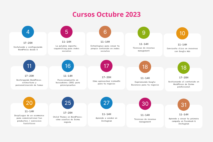 calendario de cursos andalucía lab octubre 2023