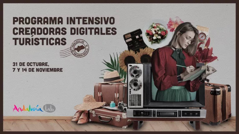 Cartel programa intensivo creadoras digitales turísticas Andalucía Lab